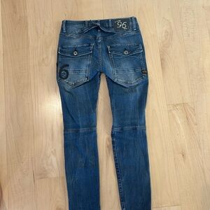 GSTAR RAW vintage low rise buckle jeans